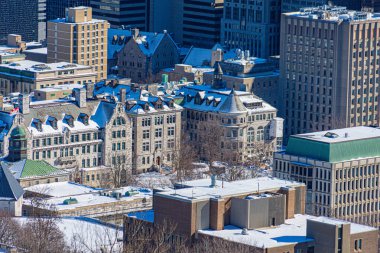 Montreal snow scene. Shooting Location: montreal, canada clipart