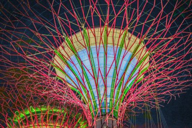 Parlayan süper ağaç. Çekim Konumu: Singapur