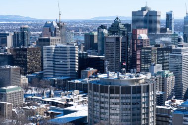 Montreal kış şehri. Çekim yeri: Montreal, Kanada