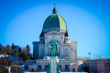 Panoramic view of St. Josephs Cathedral. Shooting Location: montreal, canada clipart