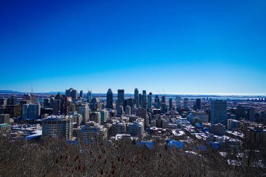 Montreal kış şehri. Çekim yeri: Montreal, Kanada