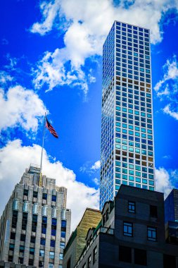 Cam duvar binası. Çekim yeri: New York, Manhattan