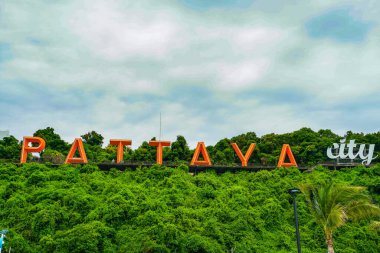 Pattaya şehir tabelası. Çekim yeri: Tayland, Pattaya