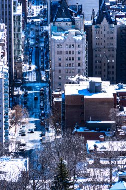 Montreal inşaat vinci. Çekim yeri: Montreal, Kanada