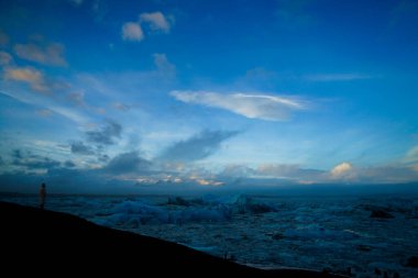 Jokulsarlon glacier lagoon. Shooting Location: Iceland, Reykjavik clipart