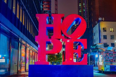 Heykel gece görüşü. Çekim yeri: New York, Manhattan