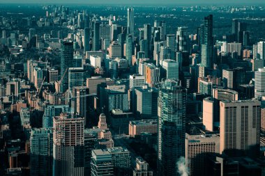 Toronto binaları (CN Tower 'dan). Çekim Konumu: Toronto