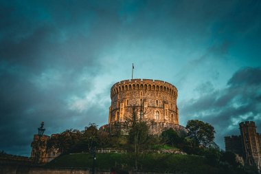 Akşamları Windsor Şatosu. Çekim Konumu: İngiltere, Londra