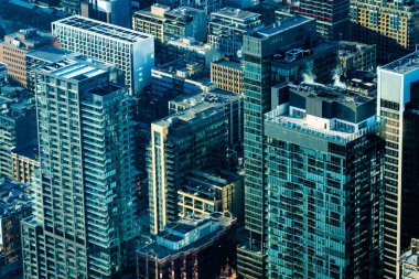 Toronto şehir merkezindeki mimari binalar. Çekim Konumu: Toronto