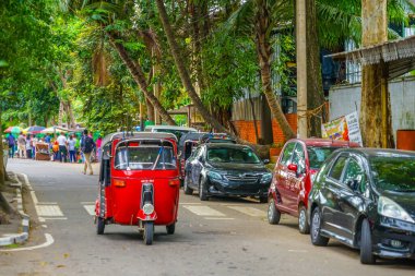 Colombo, Sri Lanka 'da hareketli bir pazar sahnesi