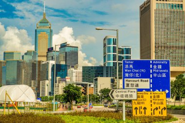 Hong Kong gökdelenleri ve şehir manzarası