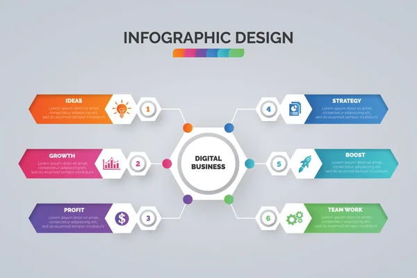 Timeline Modelo Design Visualização Infográfico Ícones Negócios Com Opções Etapas — Vetor de Stock
