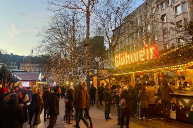 Christmas market and Winter lights festival in Luxembourg, Luxembourg - December 27, 2022