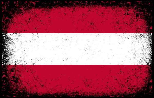 Παλιά Βρώμικη Grunge Vintage Austria Εθνική Σημαία Εικονογράφηση — Διανυσματικό Αρχείο