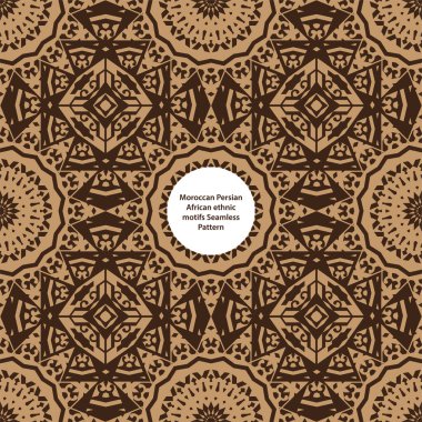 Fas İran Afrika etnik motifleri pürüzsüz desen