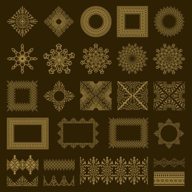 sınır ve etnik süs unsurları Tayland tarzında