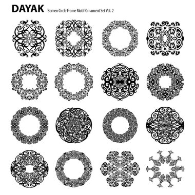 Dayak Borneo Mandala Geleneksel Süs Seti