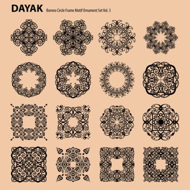 Etnik Dayak Borneo Çember Çerçeve Koleksiyonu