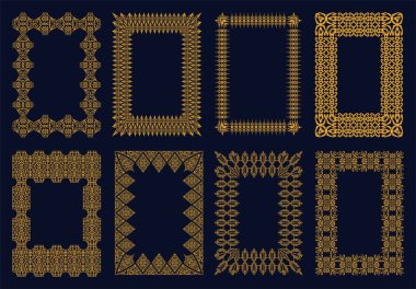 Riau Malay Çerçeve Geleneksel Motif Ayarları