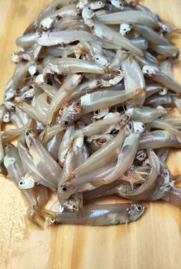 Masadaki Taze Gümüş Balık Yığını