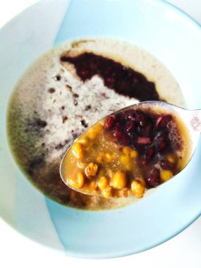 Bubur Ketan Hitam Tatlısının Yakın Çekimi