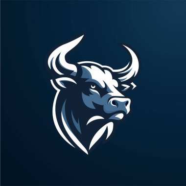 Geometrik şekillerin ve keskin çizgilerin lideri Kara Boğa. Pürüzsüz ve modern bir tasarımı var. vektör illüstrasyonu