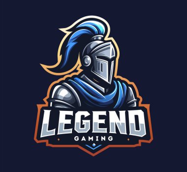 Gradient spartan mascot logo gaming concept design. Eps 10 Vector Illustration clipart