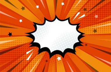 Kırmızı üzerine çizgi roman arkaplanı. Eps 10 Vektör İllüstrasyonu