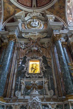 Kubbeli Roma Katolik Monopoli Katedrali, Madonna della Madia veya Santa Maria della Madia, Monopoli, Apulia Bazilikası, Bari eyaletinde, İtalya