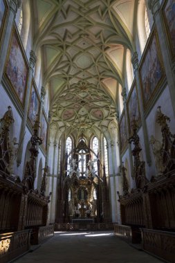 Kladruby 'deki Benedictine Manastırı Jan Blazej Santini Aichel ve Kilian Ignac Dientzenhofer, Plzen Bölgesi, Çek Cumhuriyeti