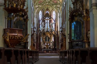 Kladruby 'deki Benedictine Manastırı Jan Blazej Santini Aichel ve Kilian Ignac Dientzenhofer, Plzen Bölgesi, Çek Cumhuriyeti