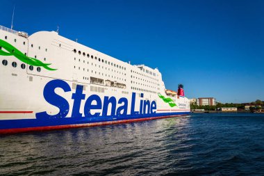 MS Stena Germanica, 12 Mayıs 2025 'te İsveç' in Göteborg kentindeki Alvsborg köprüsü yakınlarındaki limandan Stena Line 'a doğru yola çıktı..