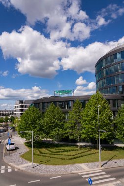 Schneider Electric otomasyon ve enerji yönetimi şirketinin logosu 29 Mayıs 2025 'te Prag, Çek Cumhuriyeti' nde.