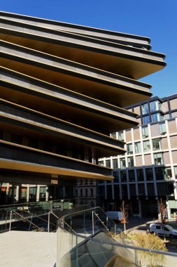 5 Mart 2025 'te Çek Cumhuriyeti Prag' da Zaha Hadid Mimarlar 'ın Masarycka ofisi ve perakende binası.