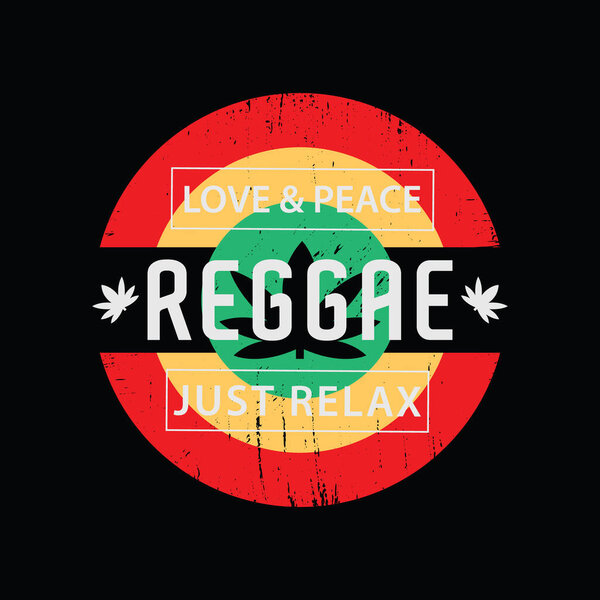 Reggae illustration typography. perfect for t shirt design