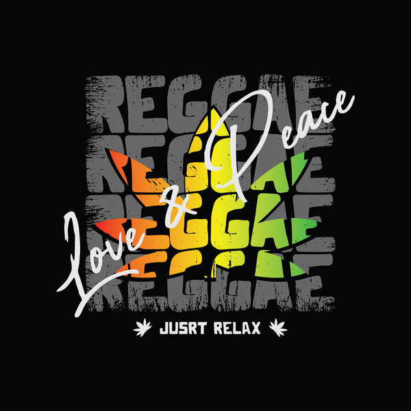 Reggae illustration typography. perfect for designing t-shirts, shirts, hoodies, poster, print