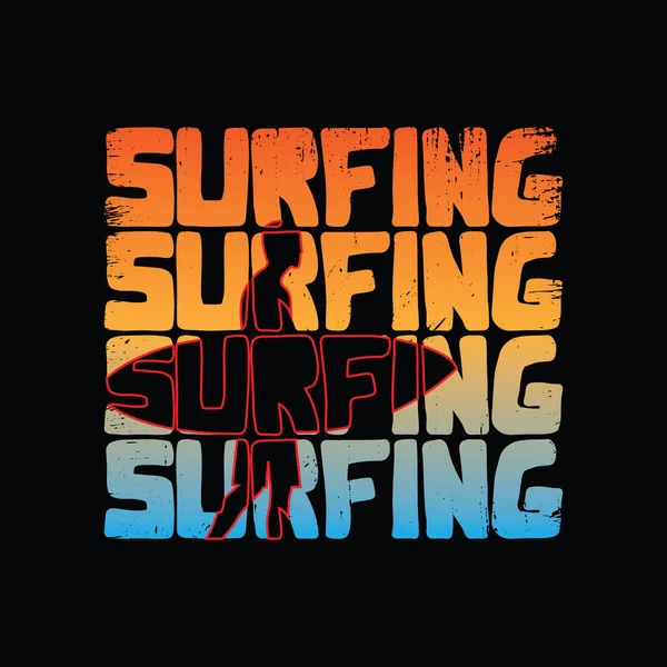 Tipografia Ilustração Surf Perfeito Para Projeto Shirt — Vetor de Stock