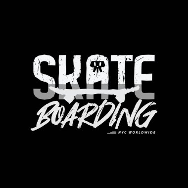 Skateboarding illustration typography. perfect for t shirt design