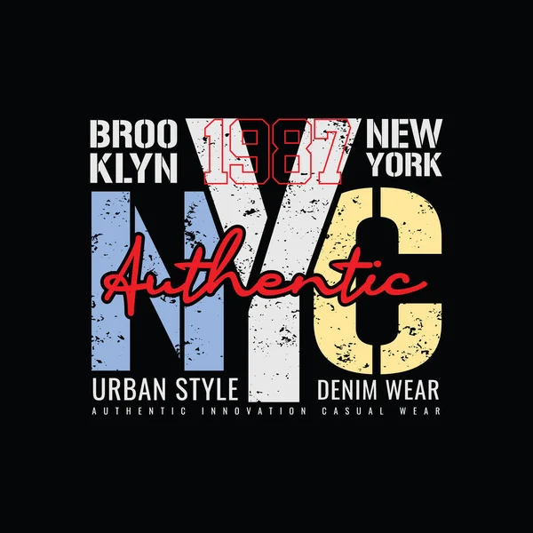 New York Illustration Typography Perfect Designing Shirts Shirts Hoodies Poster — ストックベクタ