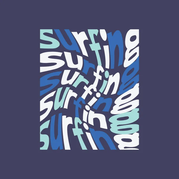 Tipografía Ilustración Surf Perfecto Para Diseño Camiseta — Vector de stock