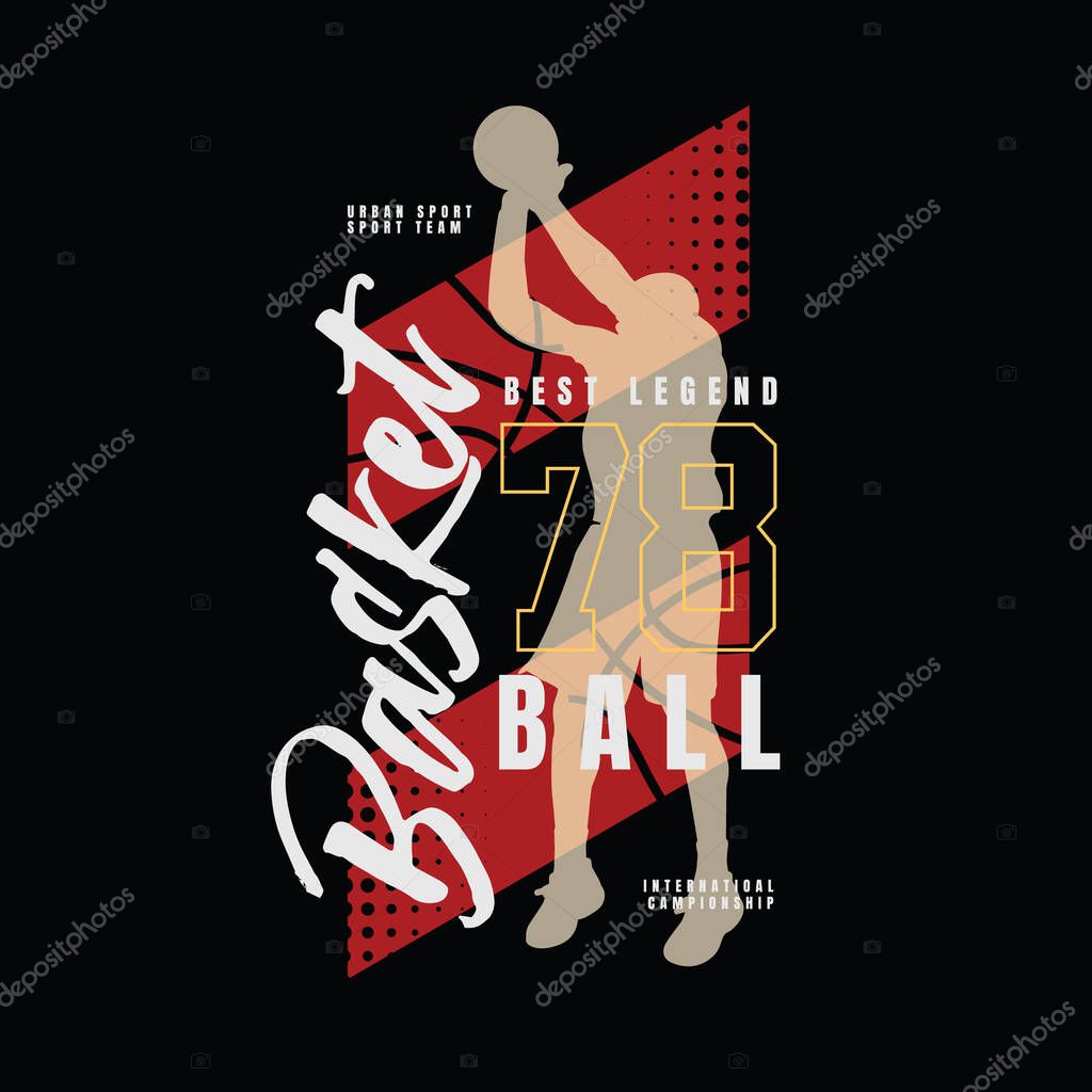 Basketball illustration typography. perfect for t shirt design
