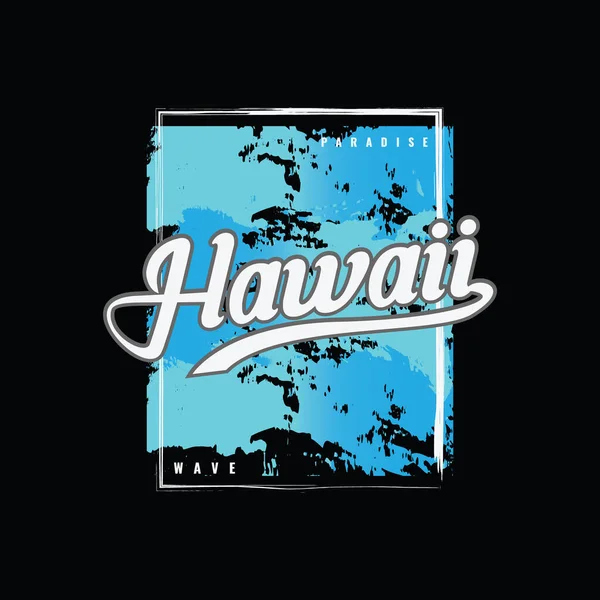 Hawaii Illustration Typography Vector Shirt Design — ストックベクタ
