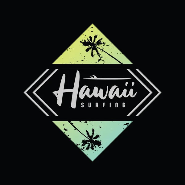 ハワイのイラストタイポグラフィ Tシャツのデザインにピッタリ — ストックベクタ