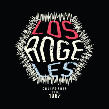 Los Angeles çizim tipografisi. Tişört, gömlek, kapüşon, poster, baskı tasarlamak için mükemmel.