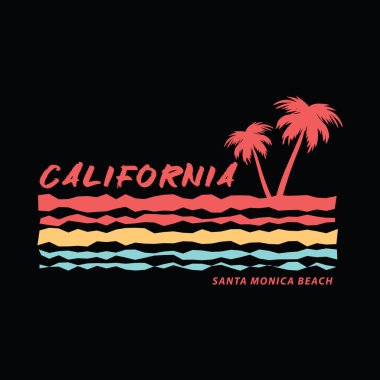 CaliforNIA illüstrasyon tipografisi. Gömlek tasarımı için mükemmel.