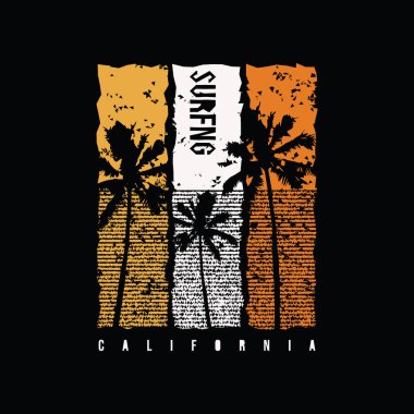 CaliforNIA illüstrasyon tipografisi. Gömlek tasarımı için mükemmel.
