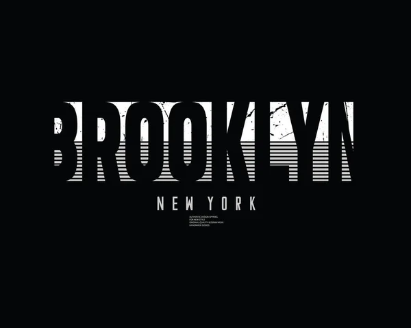 ブルックリンのニューヨークをテーマにしたベクトルイラスト ヴィンテージデザイン グランジの背景 タイポグラフィ Tシャツグラフィック ポスター プリント バナー チラシ ポストカード — ストックベクタ