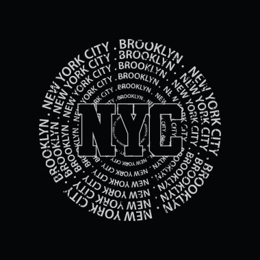  New York City, Vintage tasarımı. Grunge 'un geçmişi. Tipografi, tişört grafikleri, baskı, poster, afiş, broşür, kartpostal
