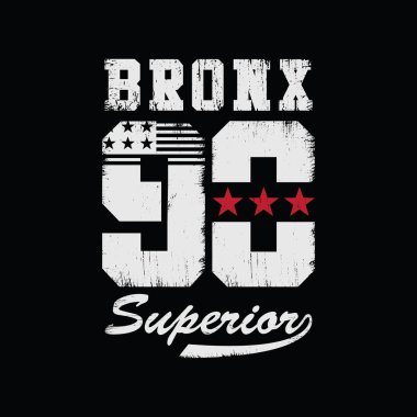 New York, Bronx. Tipografi, tişört grafikleri, poster, baskı, afiş, broşür, kartpostal