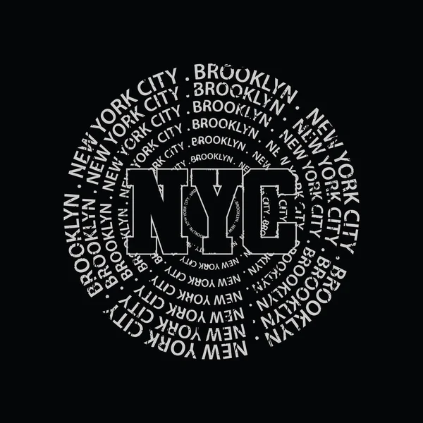 纽约市 复古设计 Grunge的背景 T恤衫图形 印刷品 明信片 — 图库矢量图片